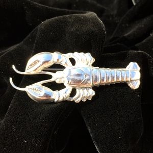 Sterling Silver Lobster Brooch